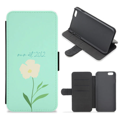 Baby Blue Mum Est Flip / Wallet Phone Case