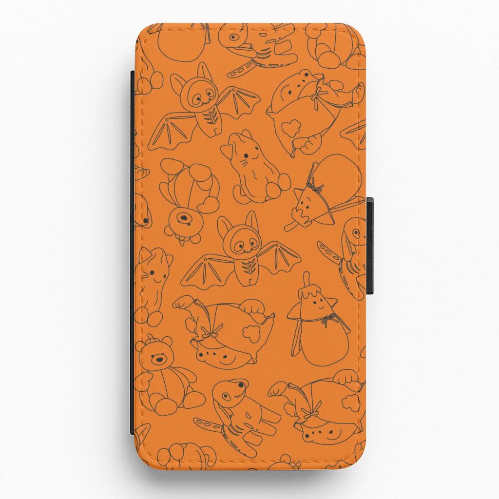 Halloween Plushies Pattern I - Halloween Flip / Wallet Phone Case