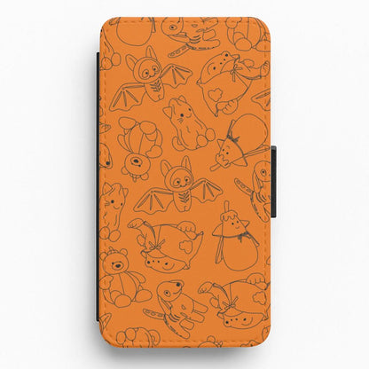 Halloween Plushies Pattern I - Halloween Flip / Wallet Phone Case