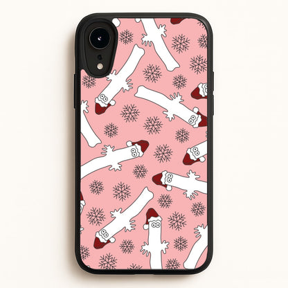 Wiggly Moom Xmas Hat Pattern iPhone XR Case