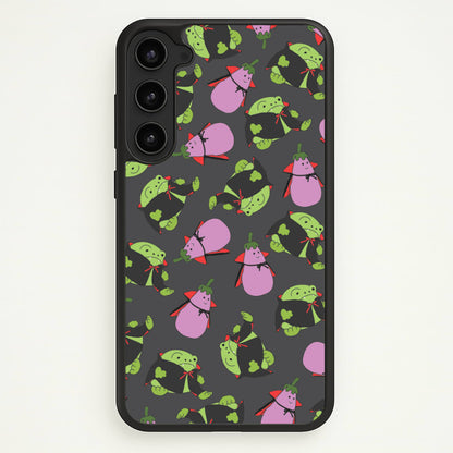 Vampire Frogs And Vegetables Pattern - Halloween Galaxy S23 Case