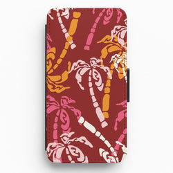 Abstract Palm Trees Pattern Flip / Wallet Phone Case