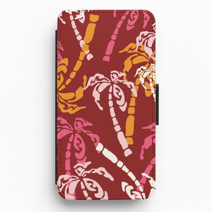 Abstract Palm Trees Pattern Flip / Wallet Phone Case
