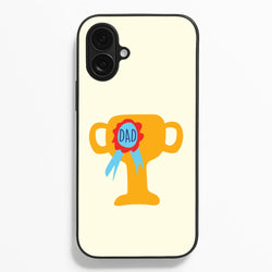 Cartoon Dad Trophy iPhone 16 Plus Case
