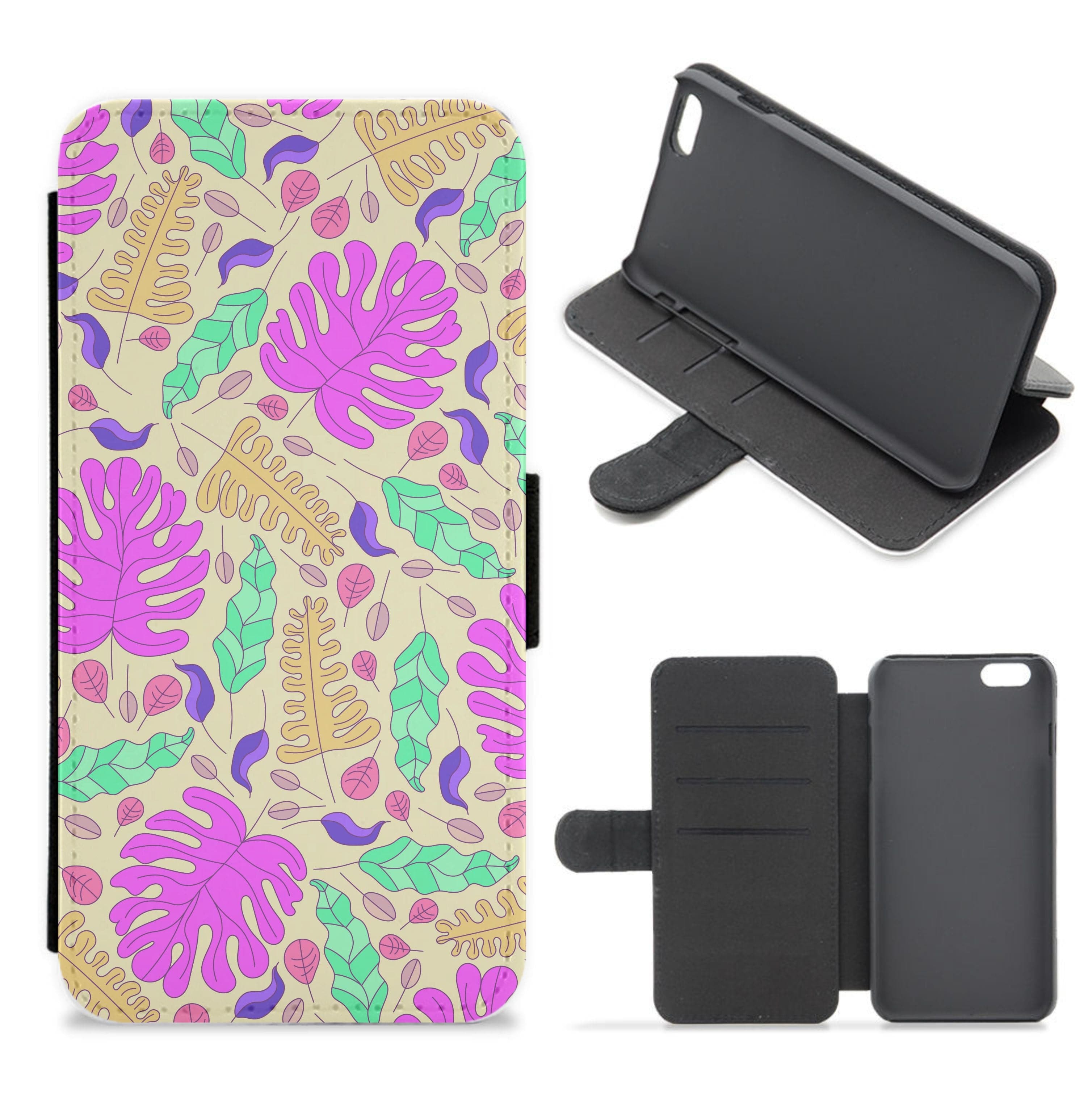 Multi Coloured Leaves - Foliage Flip / Wallet Phone Case