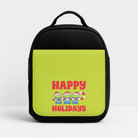 Happy Holidays Cute Green Aliens Lunchbox