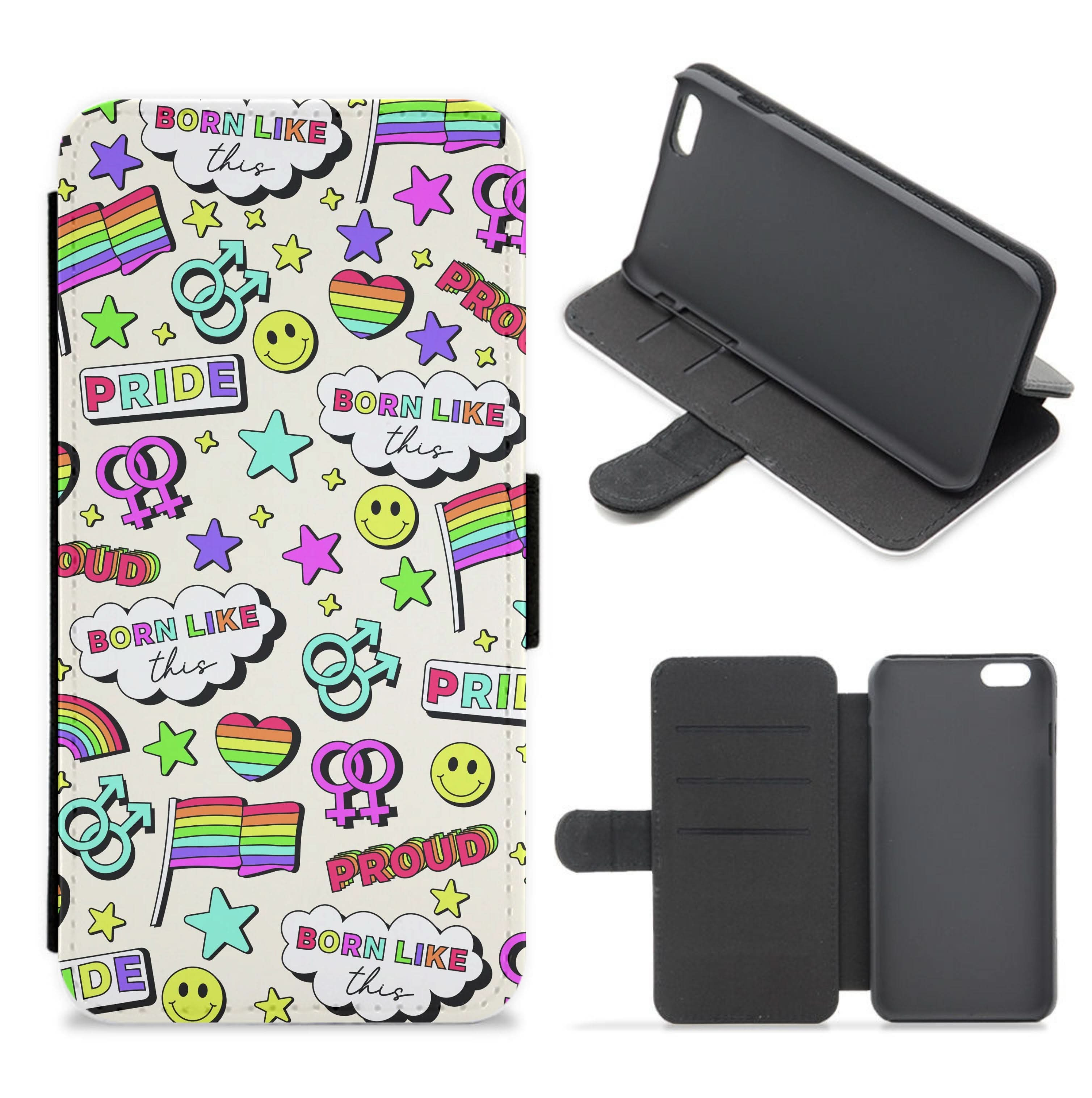 Light Pride Stickers Flip / Wallet Phone Case