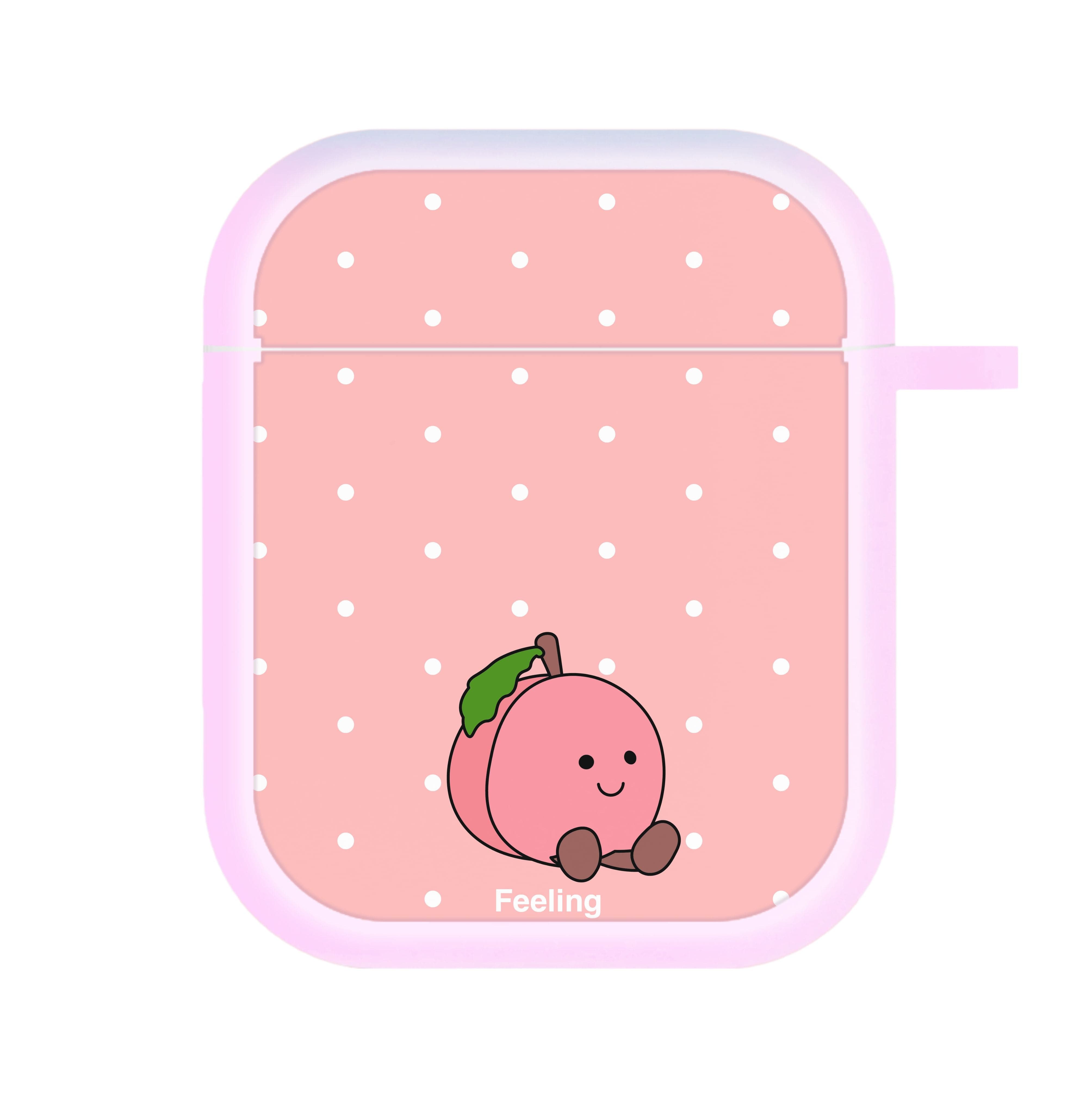 Peach Pattern AirPods Case