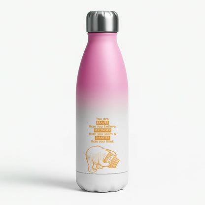 You Are Braver Pink Water Bottle