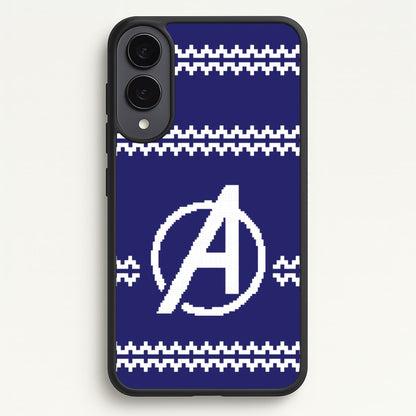 Superhero Team Blue Christmas Jumper  Galaxy S25 Edge Case