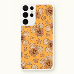 Cartoon Mouse Gingerbread Pattern Galaxy S21 Ultra Case