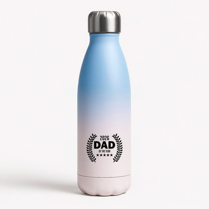 2026 Dad Rating Blue Water Bottle
