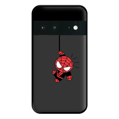 Gray Hanging Spider Hero Google Pixel 6 Case