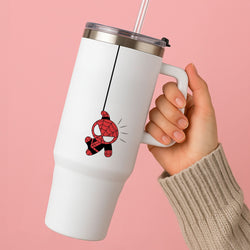 Gray Hanging Spider Hero Tumbler