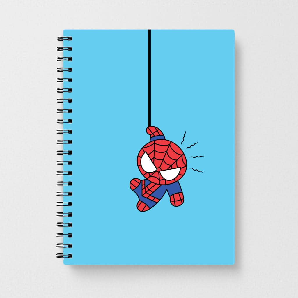 Blue Hanging Spider Hero Notebook