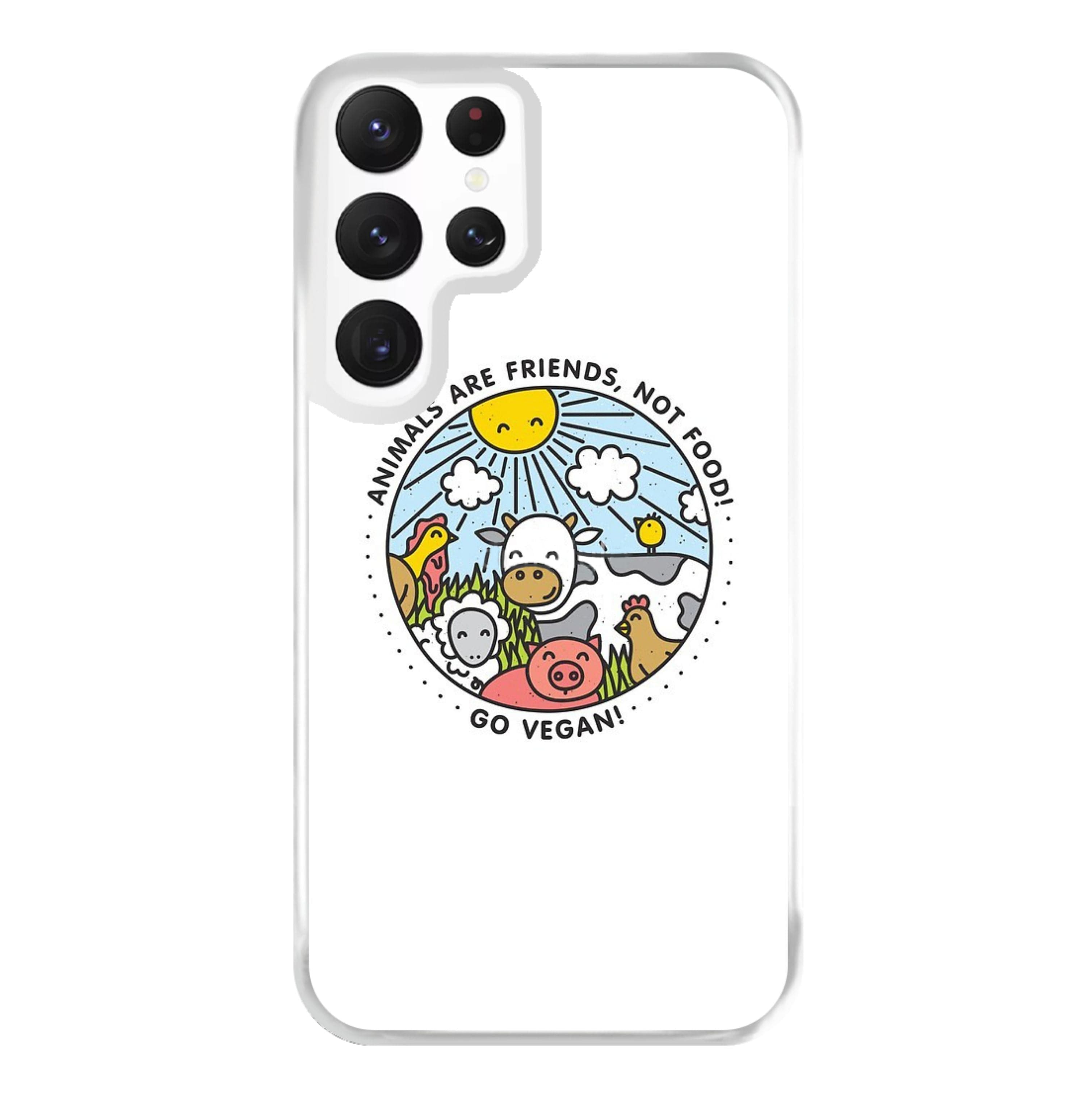 Animals Are Friends, Not Food - Vegan Phone Case