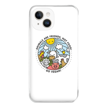 Animals Are Friends, Not Food - Vegan Phone Case