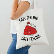 Cozy Feeling Cartoon Beagle Puffer Jacket Tote Bag 2