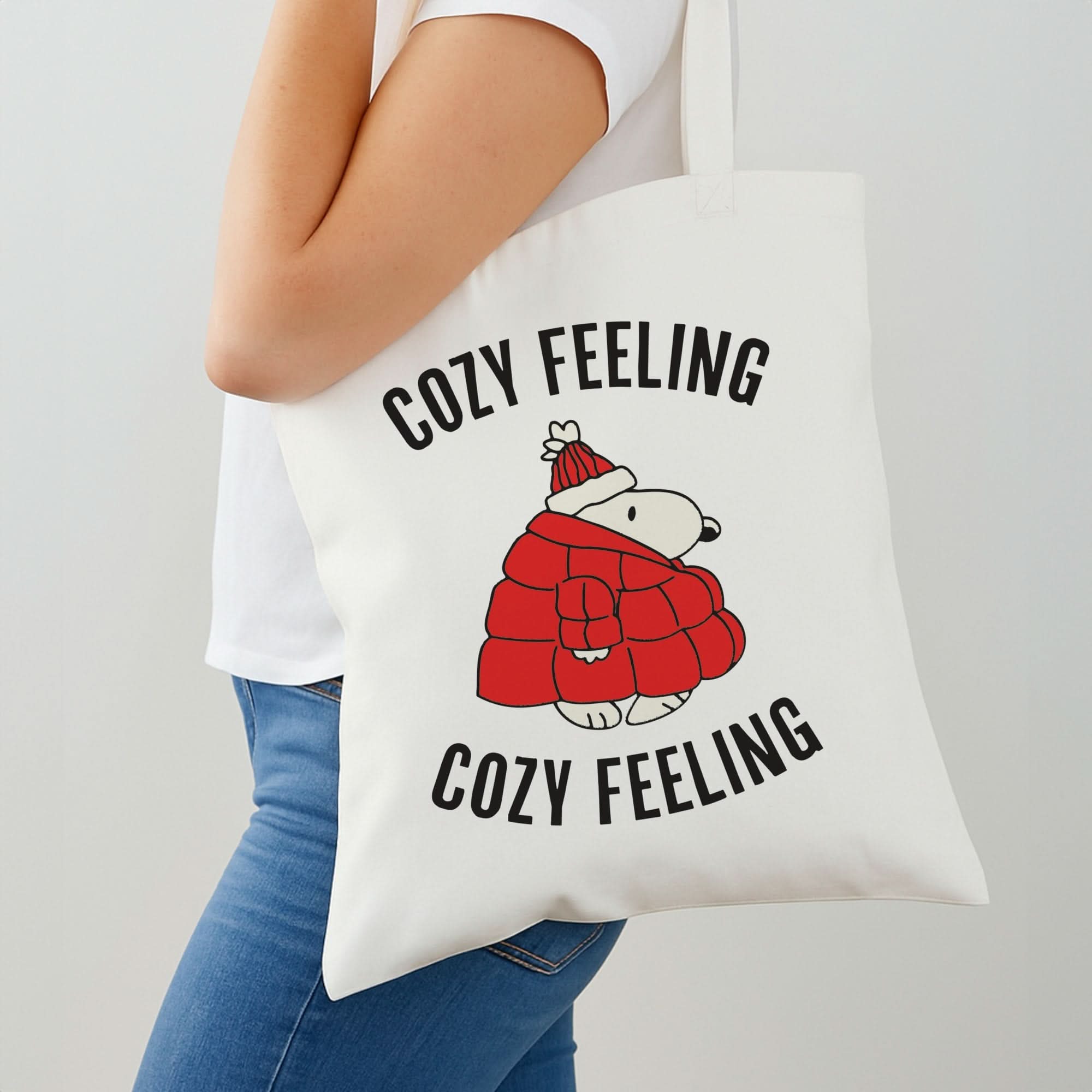 Cozy Feeling Cartoon Beagle Puffer Jacket Shoulder Bag