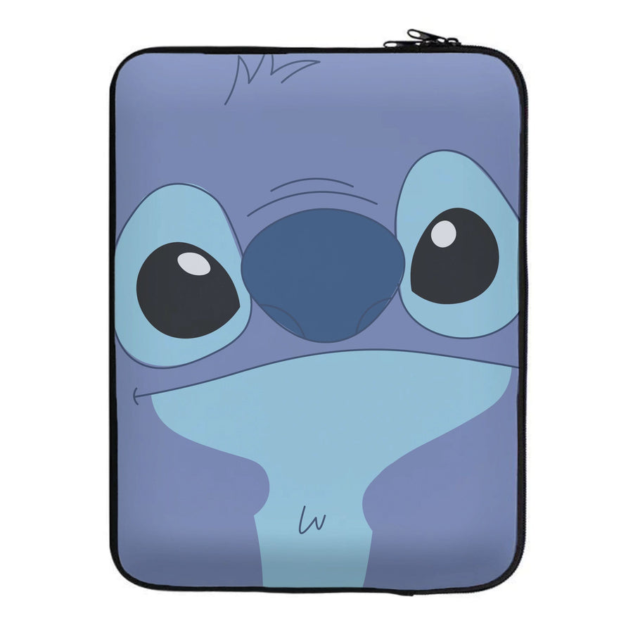 Blue Alien Face Laptop Sleeve