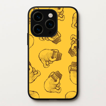 Winnie Honey Pot Pattern iPhone 15 Pro Max Case