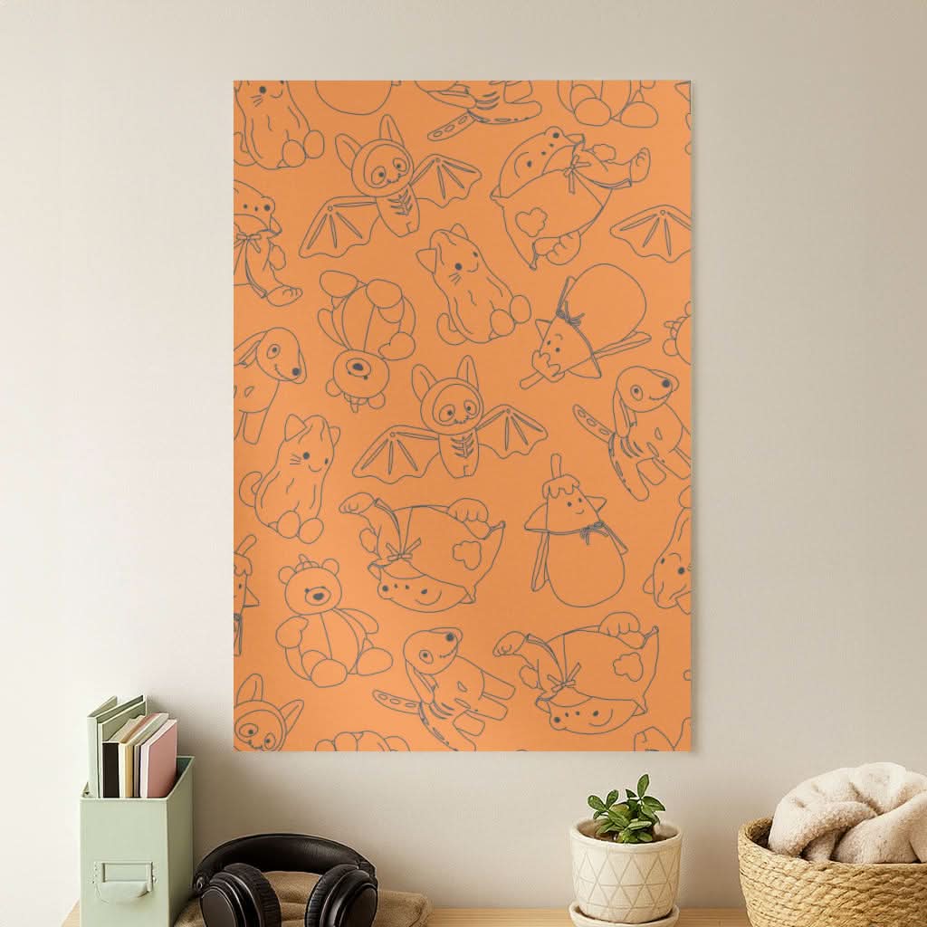 Halloween Plushies Pattern I - Halloween Poster
