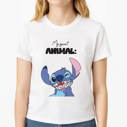 My Sprit Animal Blue Alien Womens T-Shirt