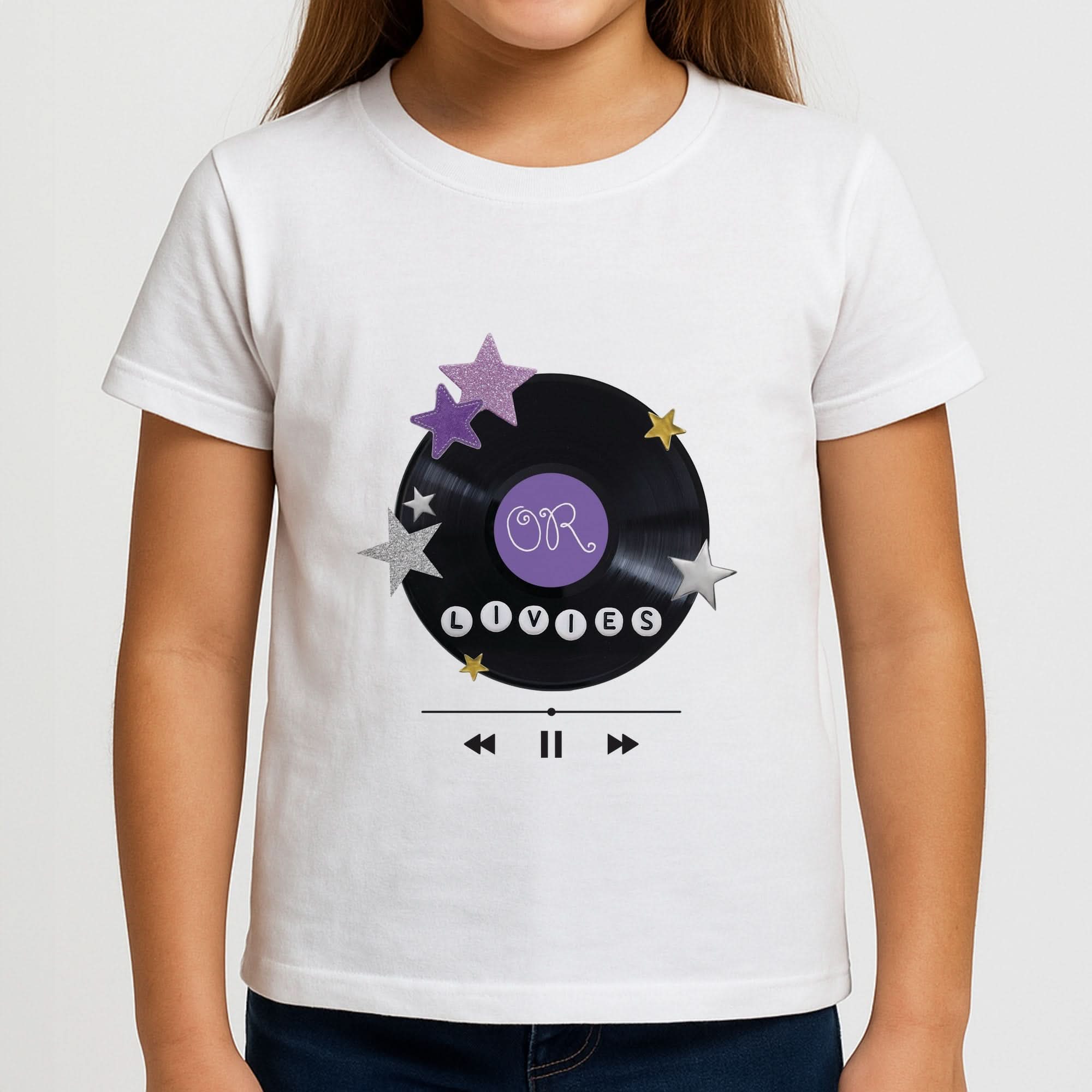 Amethyst Vinyl Scrapbook Girls T-Shirt