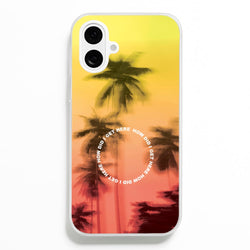 Palm Trees Circle iPhone 16 Plus Case