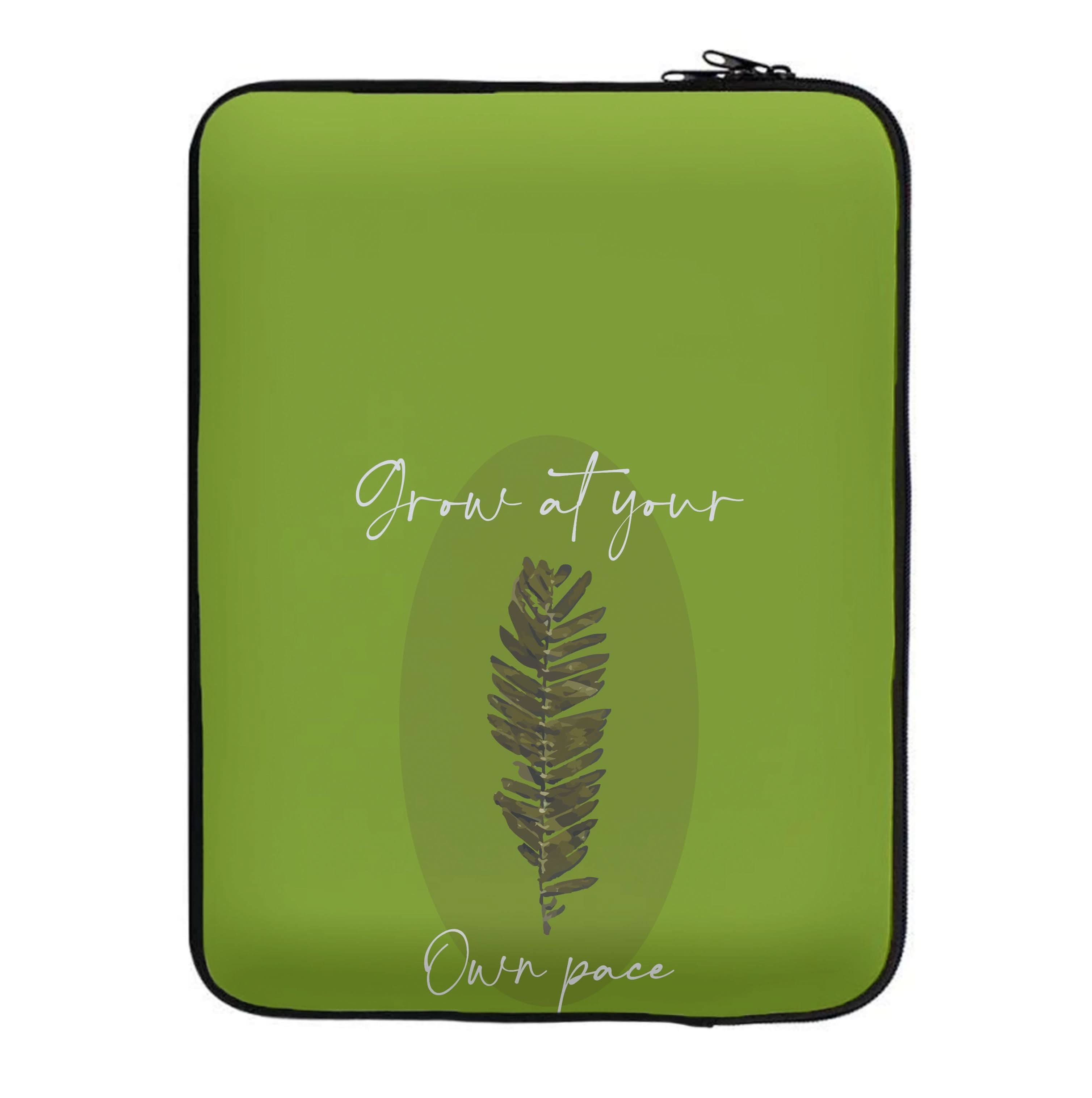 Grow At Your Own Pace Fern Laptop Sleeve