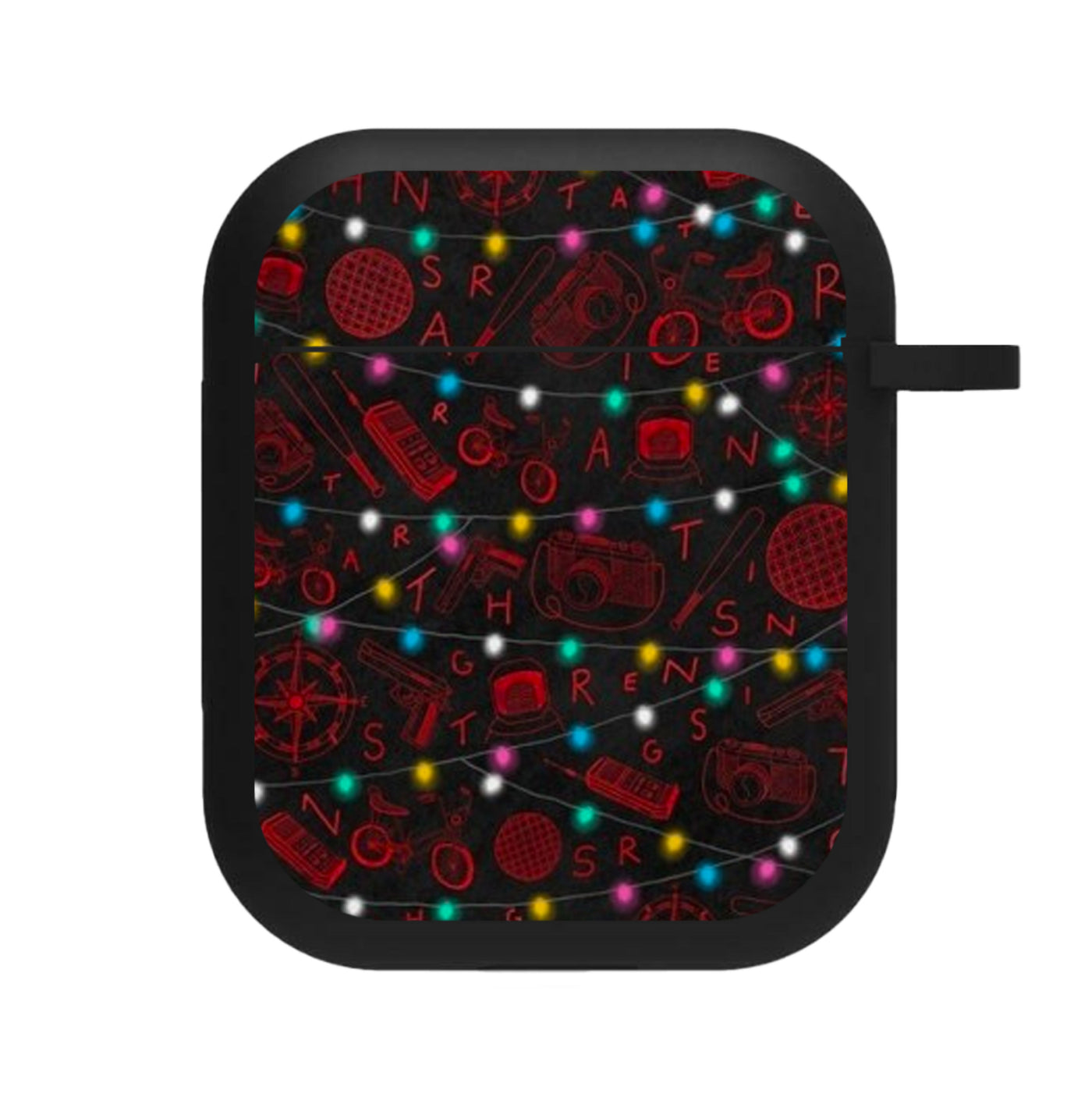 Stranger Things Red Illustrations AirPods Case