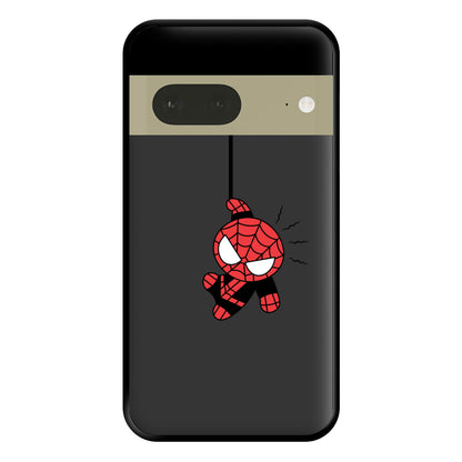 Gray Hanging Spider Hero Google Pixel 7a Case