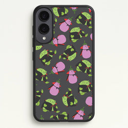 Vampire Frogs And Vegetables Pattern - Halloween Galaxy S25 Edge Case