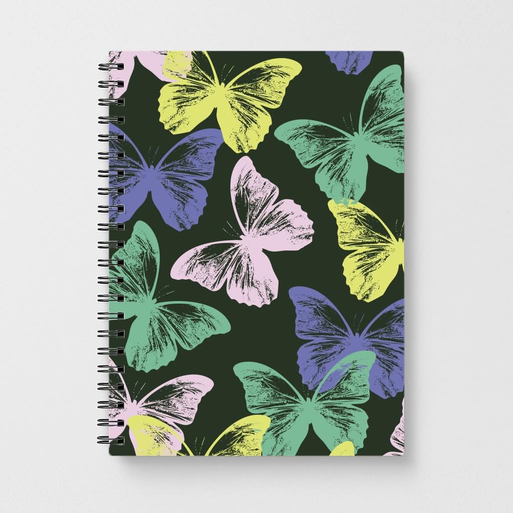 Colourful Butterfly Stamps Pattern Notebook