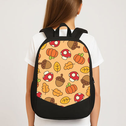 Cartoon Autumn Icons Pattern School Bag