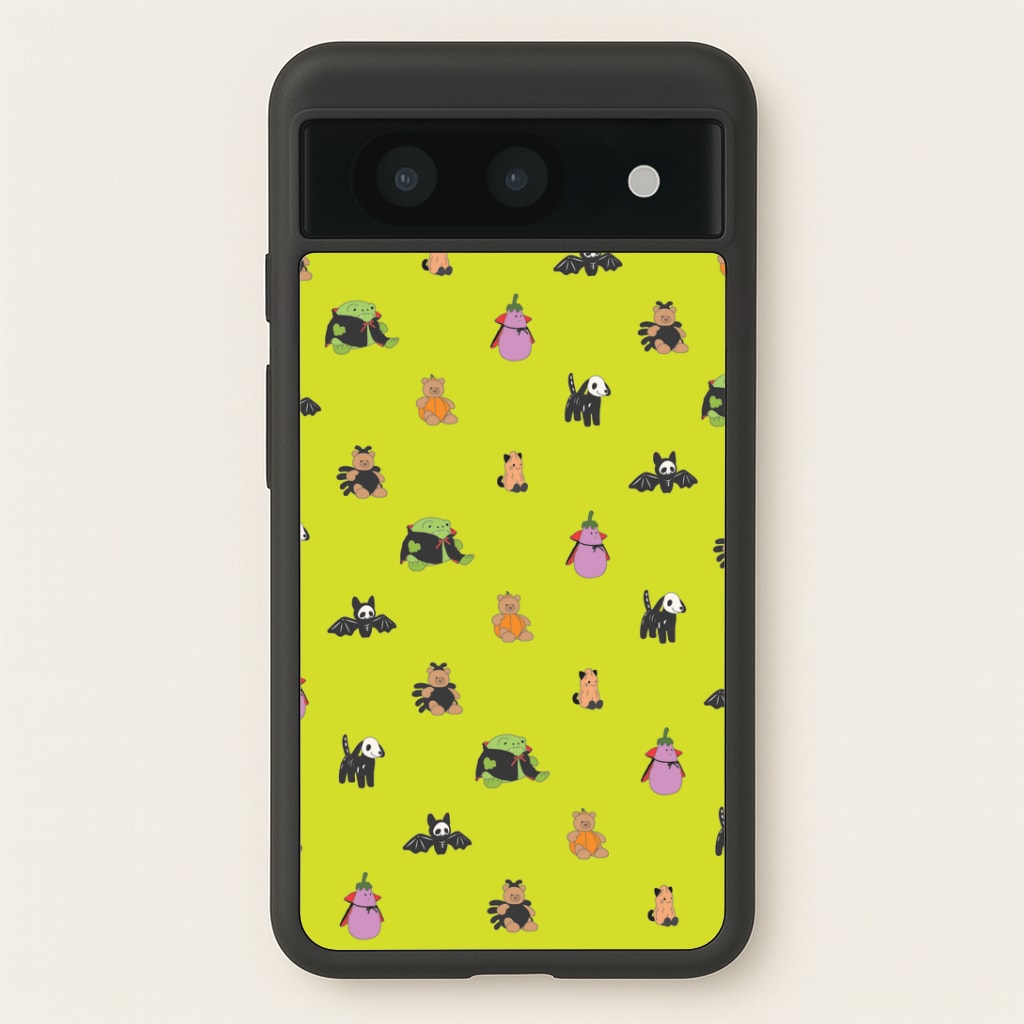Halloween Plushies Pattern III - Halloween Google Pixel 8a Case
