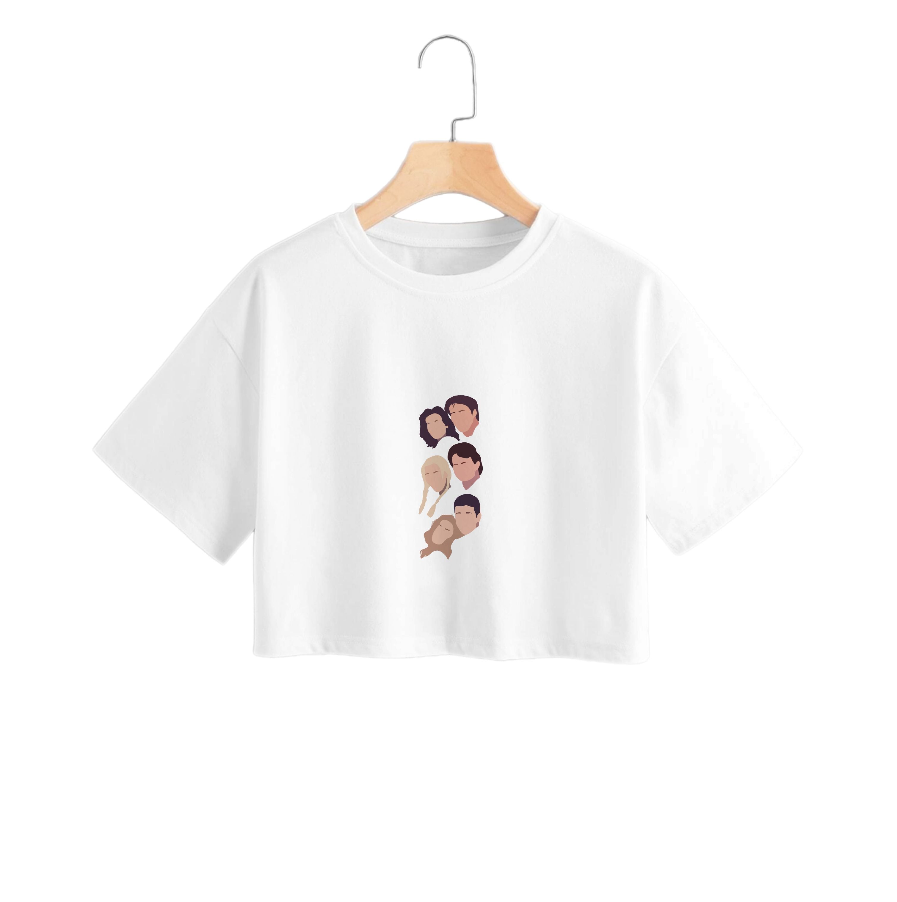 Cast Faces Crop Top