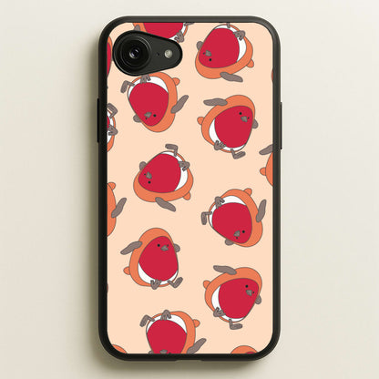 Christmas Robin Plush Pattern iPhone 16e Case