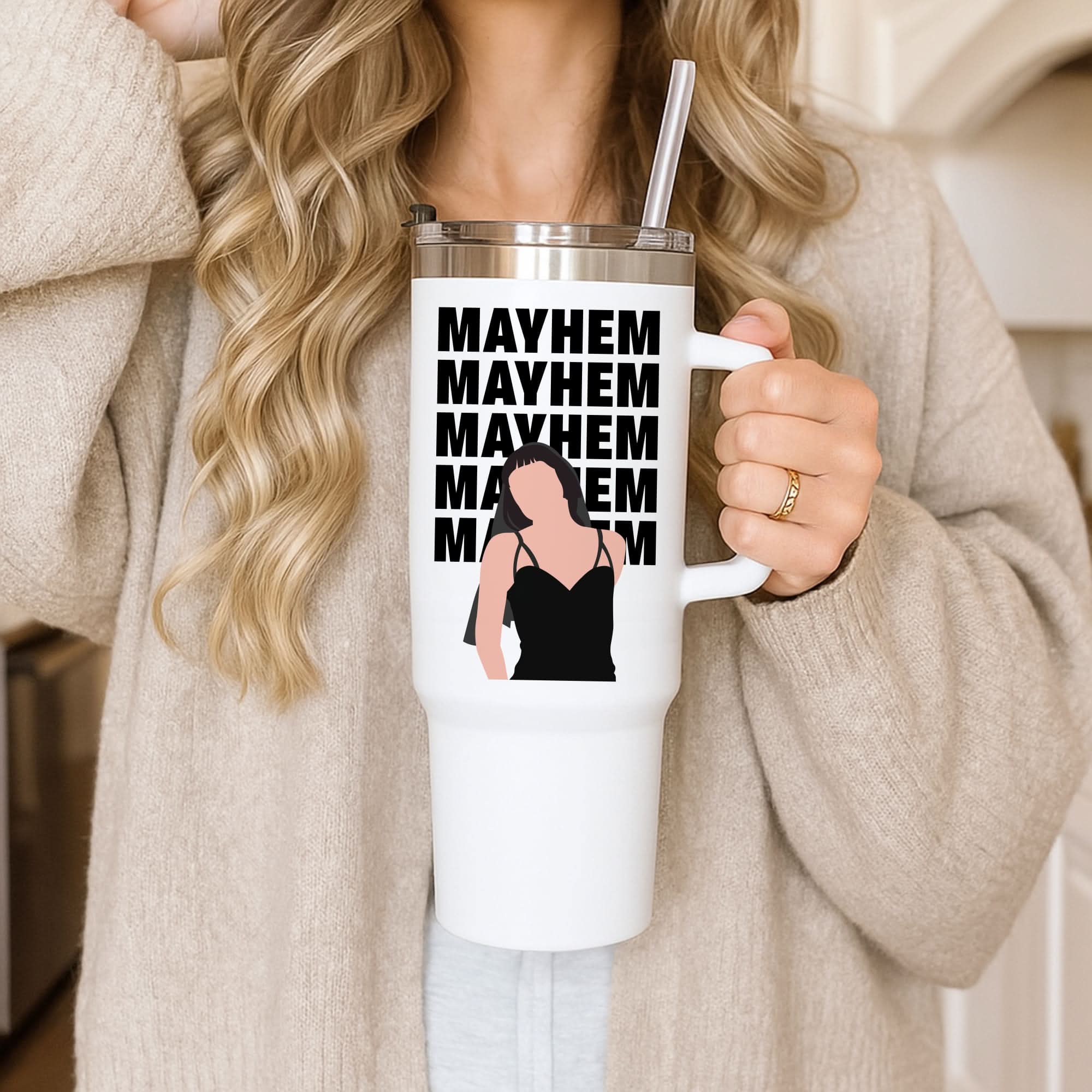 Neon Green Mayhem Tumbler