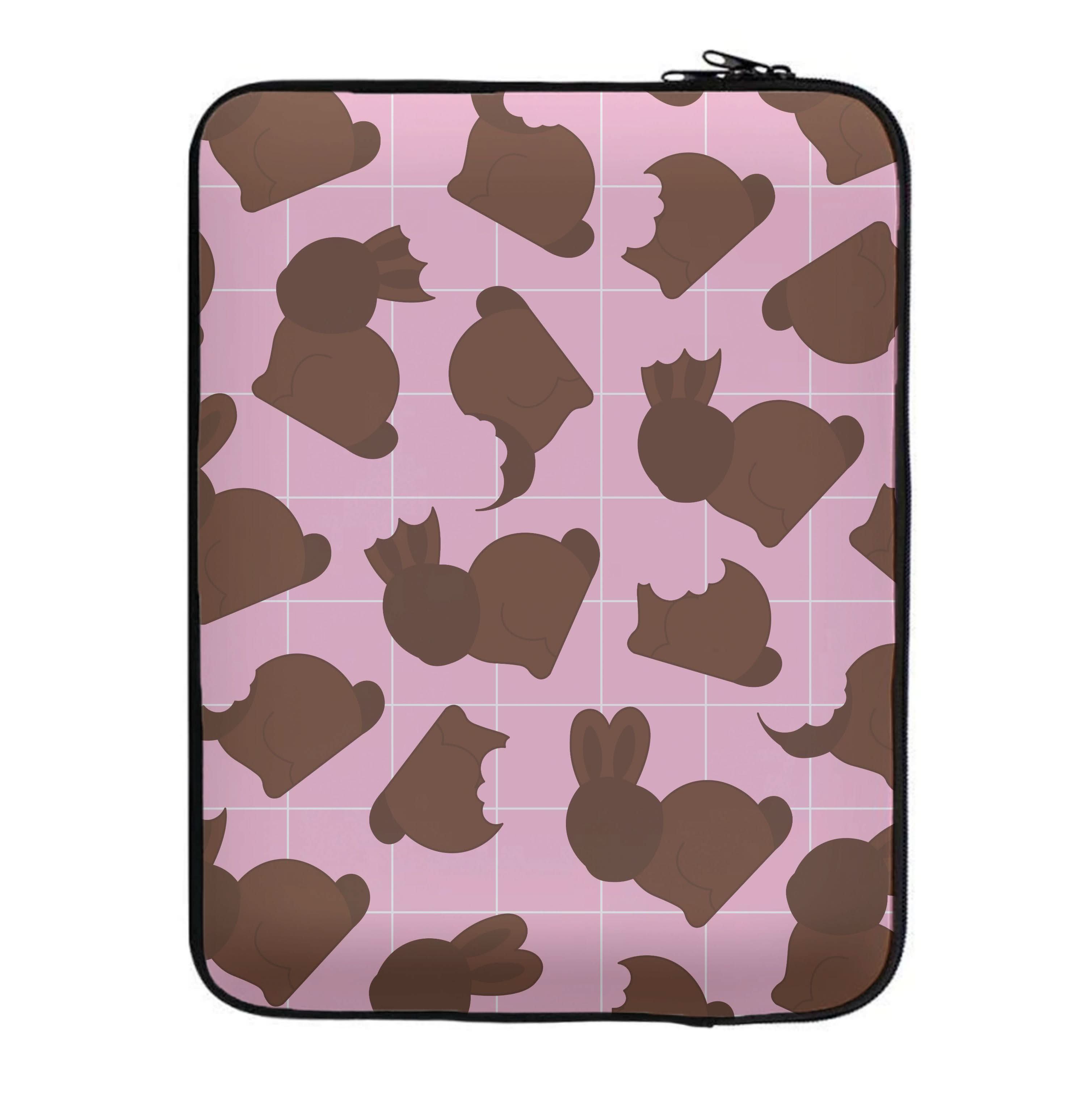 Chocolate Easter Bunny Pattern Laptop Sleeve