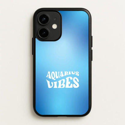 Aquarius Vibes Gradient Zodiac iPhone 12 / 12 Pro Case