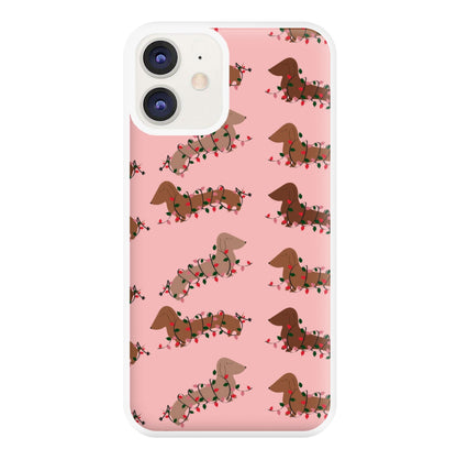 Dachshund Christmas Pattern Phone Case