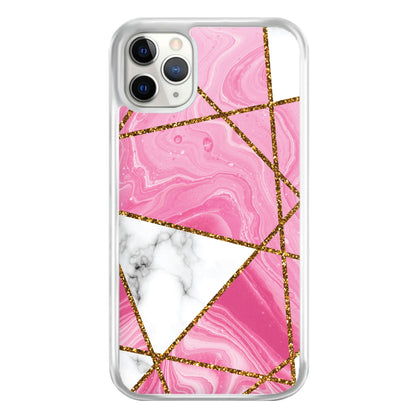 Pink Marble And Gold Collage Phone Case