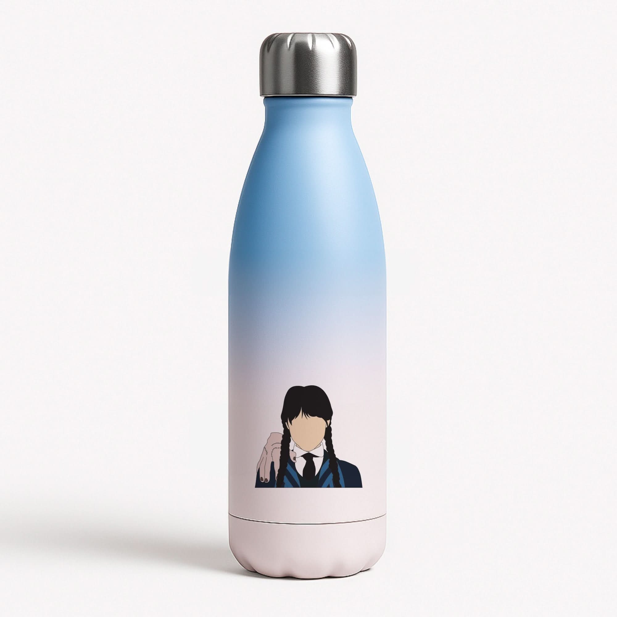 Wednesday And Thing Blue Water Bottle
