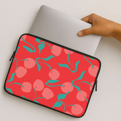Red Abstract Cherries Pattern MacBook Cover