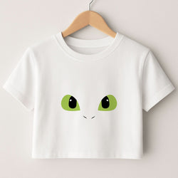 Black Fury Dragon Face Crop Top