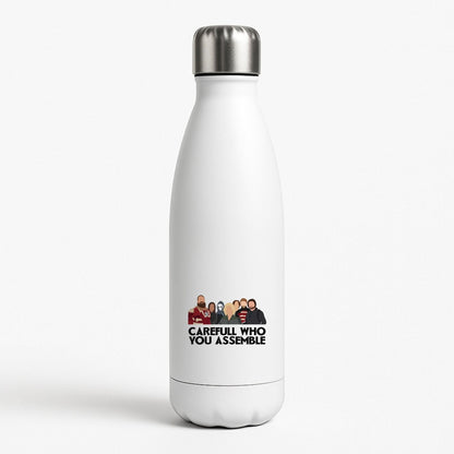 Careful Who You Assemble White Water Bottle