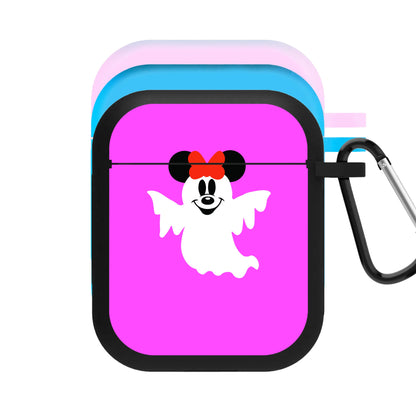 Female Mouse Ghost Halloween AirPods Case