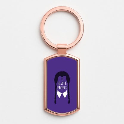 I Hate People Rose Gold Keyring
