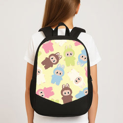 Colourful Little Monsters Pattern School Bag
